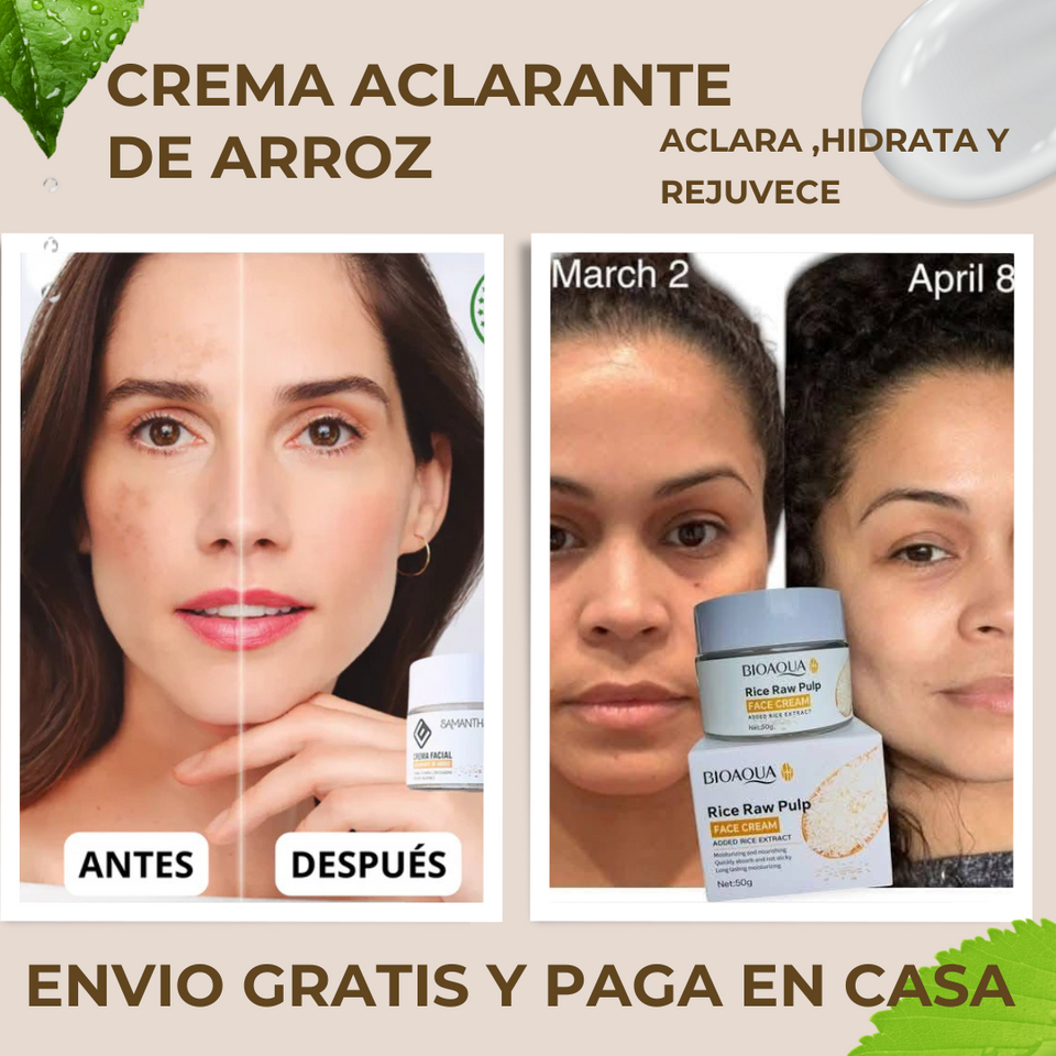 CREMA ACLARADORA DE ARROZ -💫💝 Envio gratis paga al recibir 💫💝