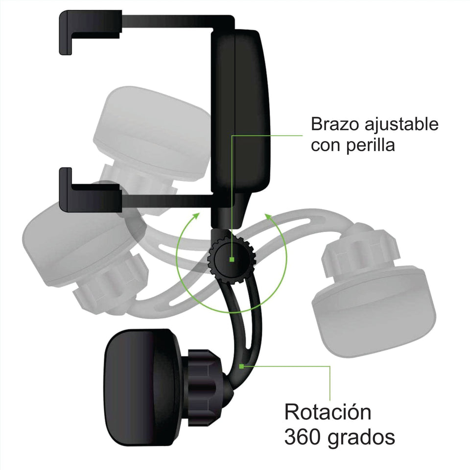 RETROGRIP 360 1.0 Soporte de Celular Práctico para Retrovisor de Auto