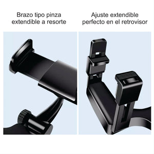 RETROGRIP 360 1.0 Soporte de Celular Práctico para Retrovisor de Auto